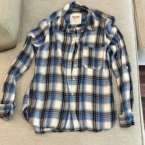 Mossimo Supply Co. Blue Plaid Shirt